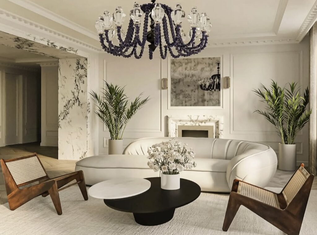 A traditional living room.