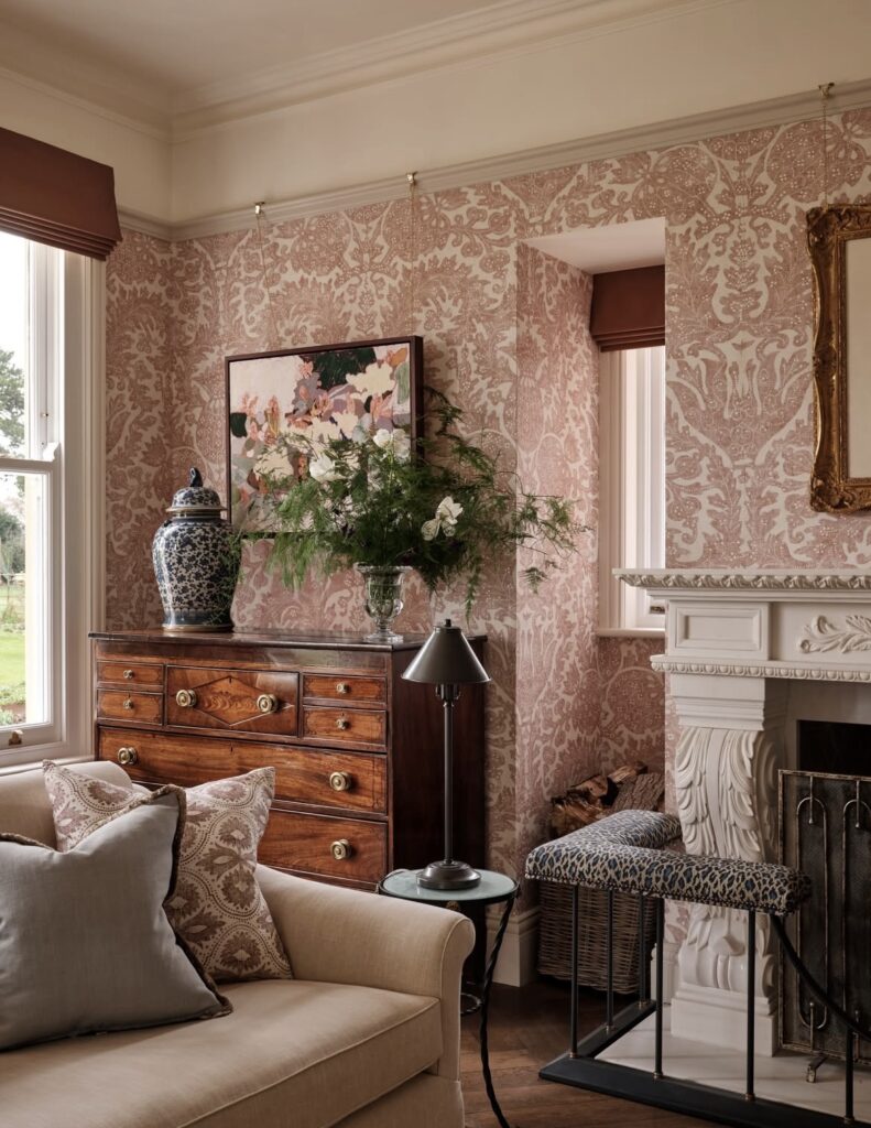 A traditional living room.
