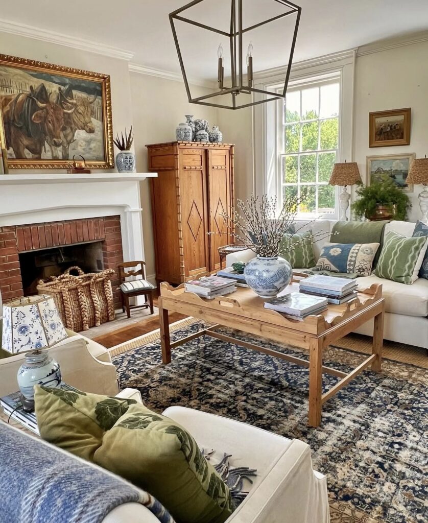 A French country living room.