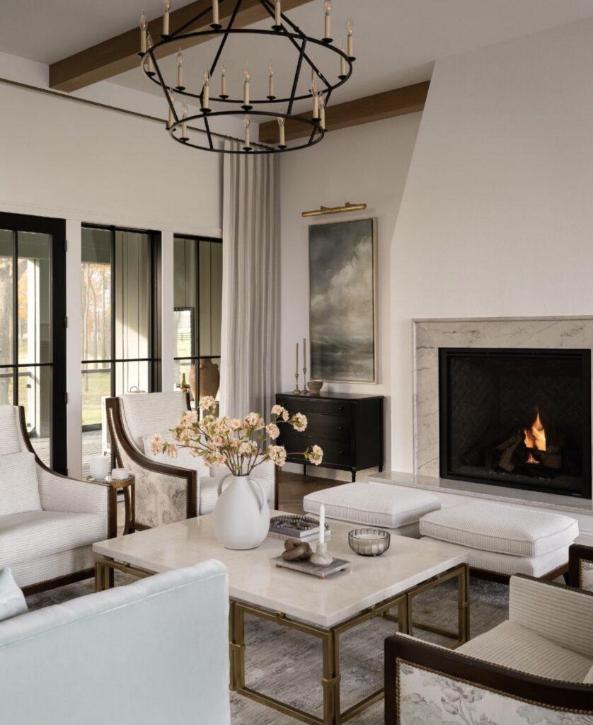 A traditional living room.