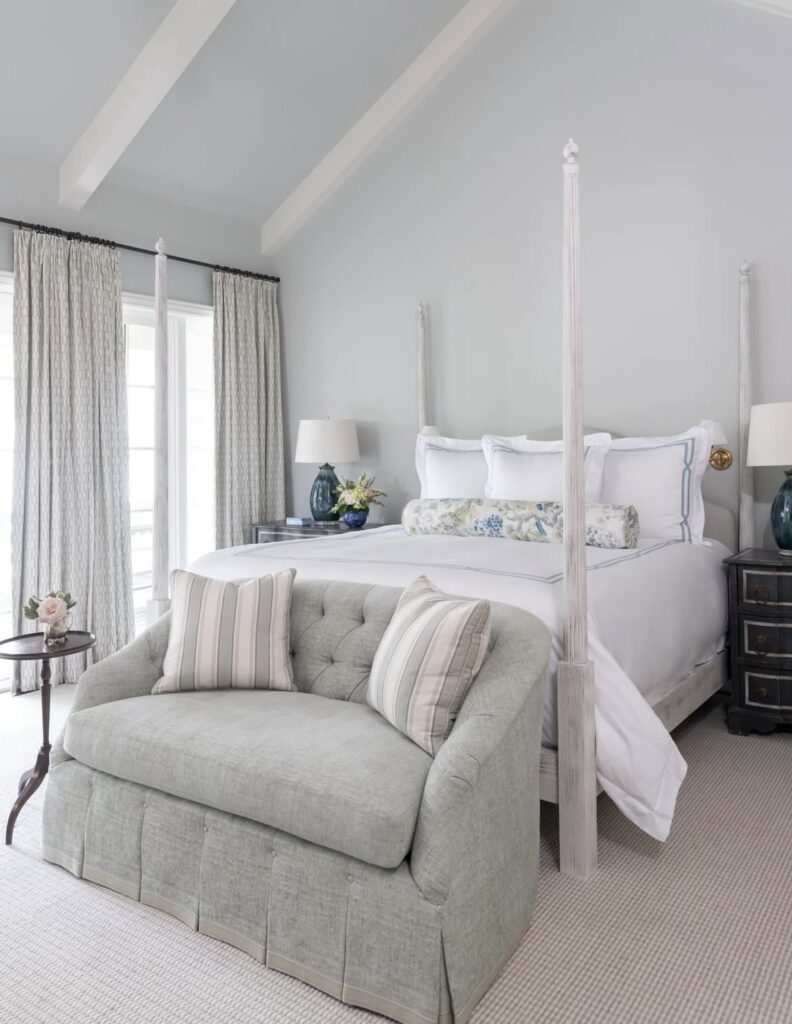 A traditional bedroom.