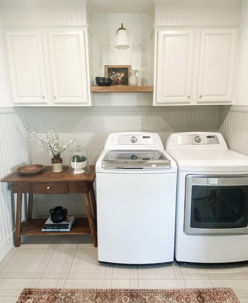 A farmhouse laundry room.