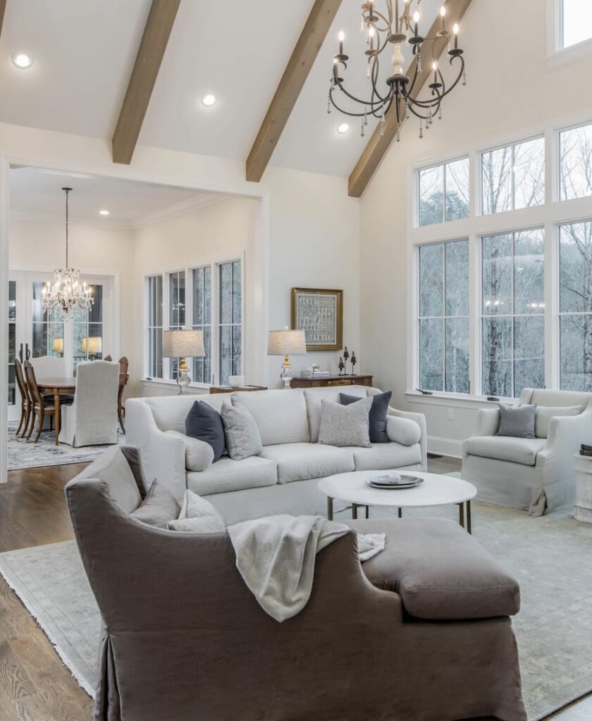 A French country living room.