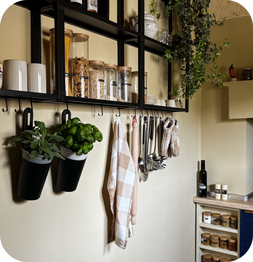 An organized kitchen.