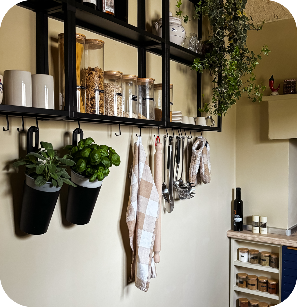An organized kitchen.