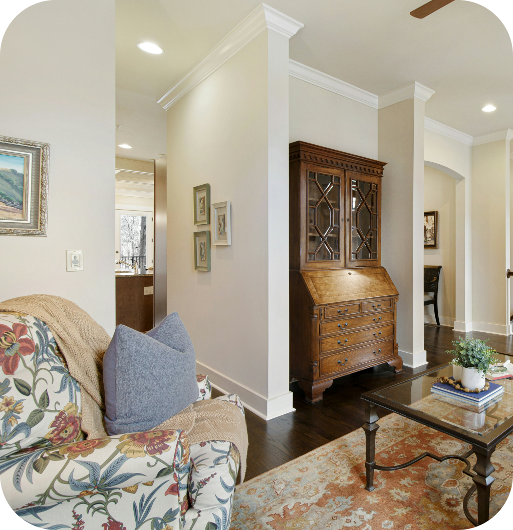 A traditional living room.