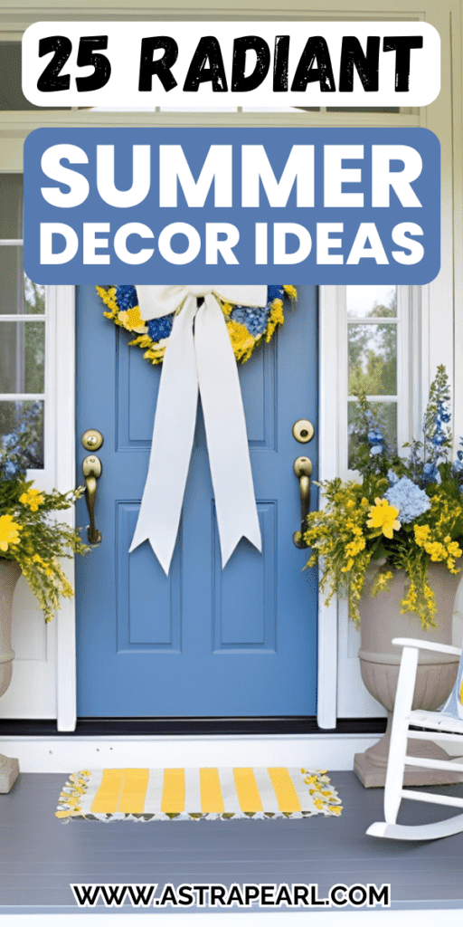 Pinterest Pin for summer decor ideas.