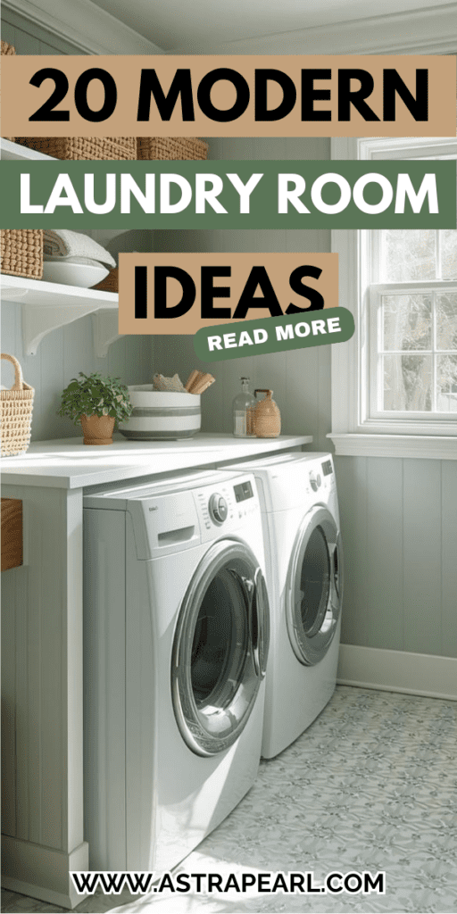 Pinterest Pin for laundry room ideas.