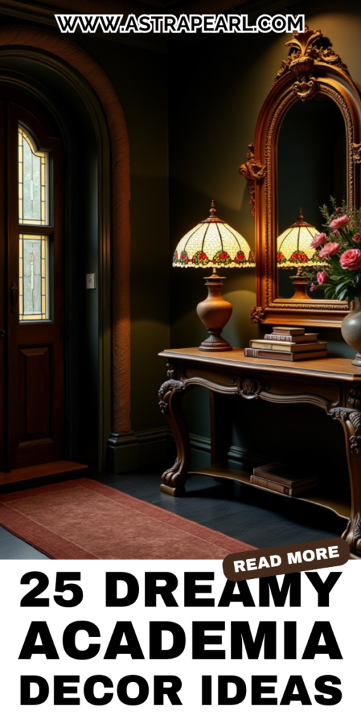 Pinterest Pin for Academia decor ideas.
