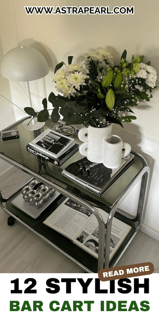 Pinterest Pin for bar cart ideas.