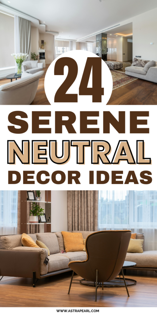 Pinterest Pin for neutral decor ideas.