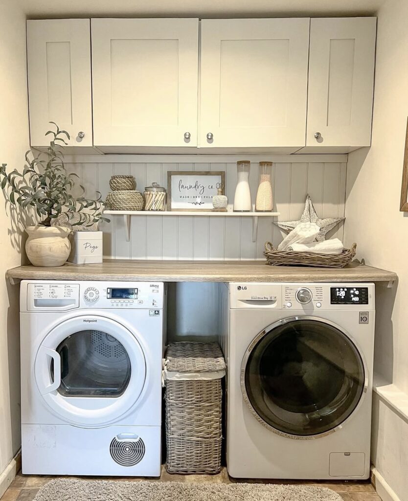 A laundry room.