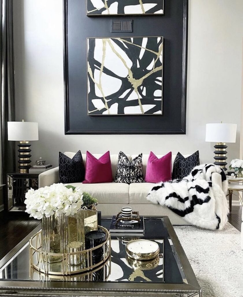 A luxury living room.