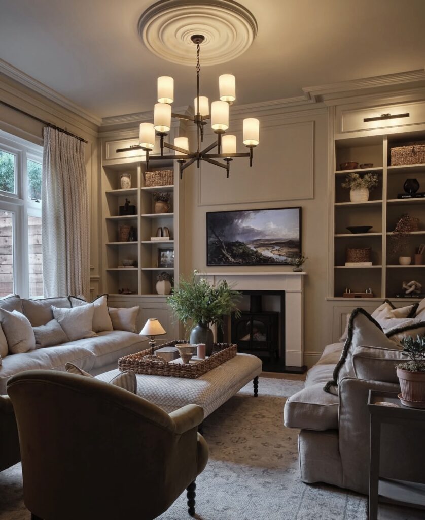 A traditional living room.