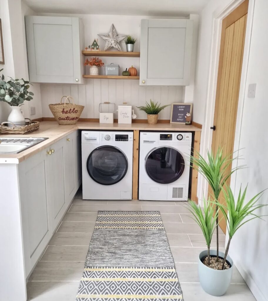 A laundry room.