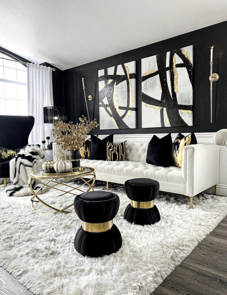 A luxury living room.