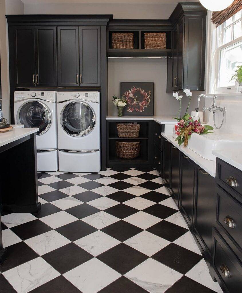A modern laundry room.