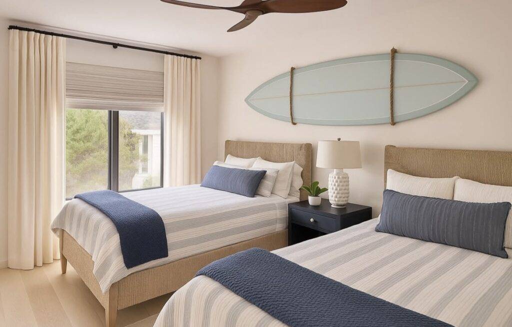 A coastal bedroom.