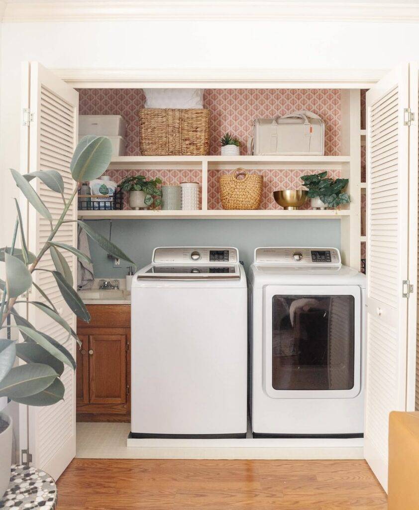 A modern laundry room.