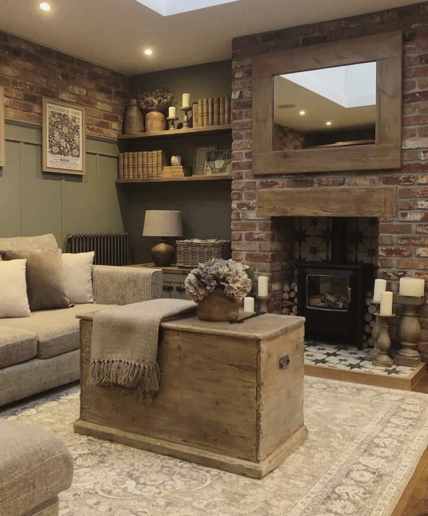 A rectangle coffee table decor.