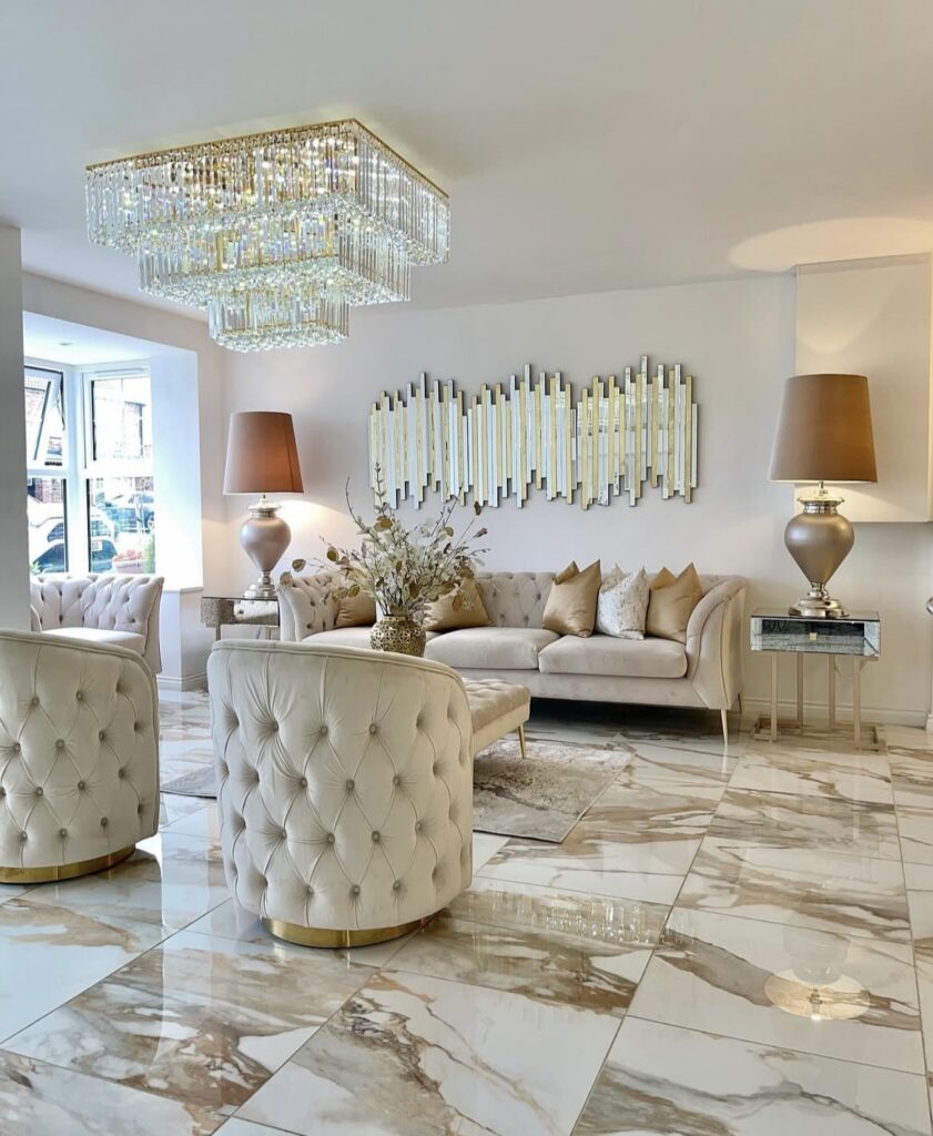 A luxury living room.