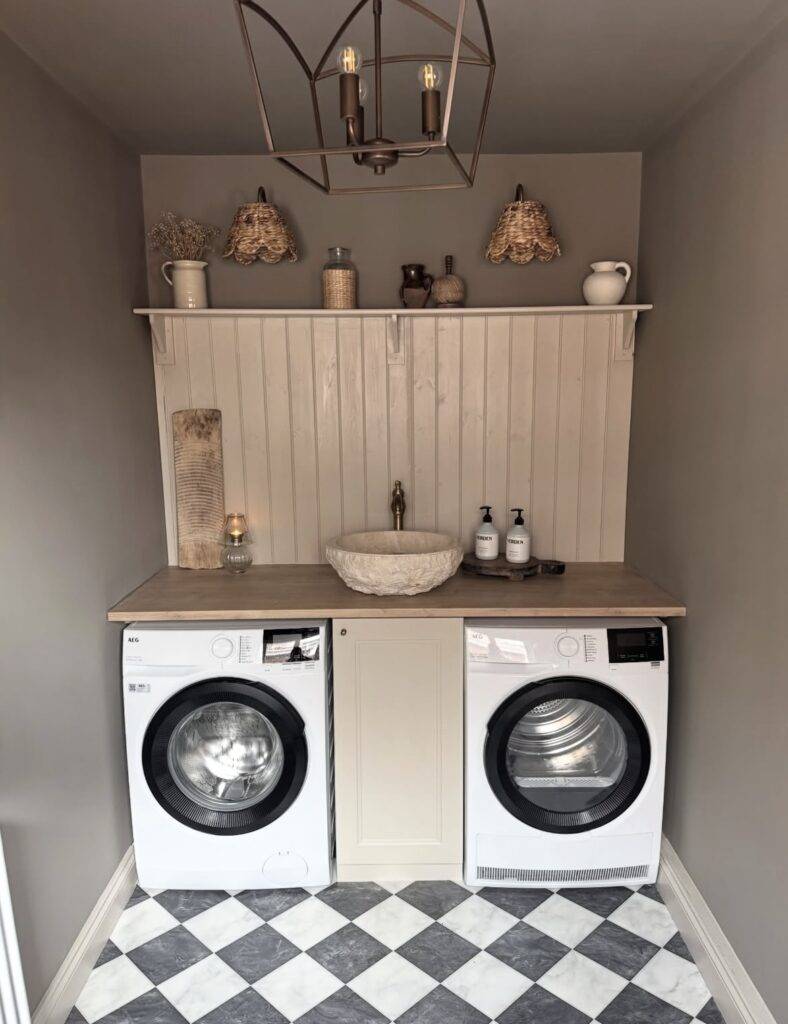 A laundry room.