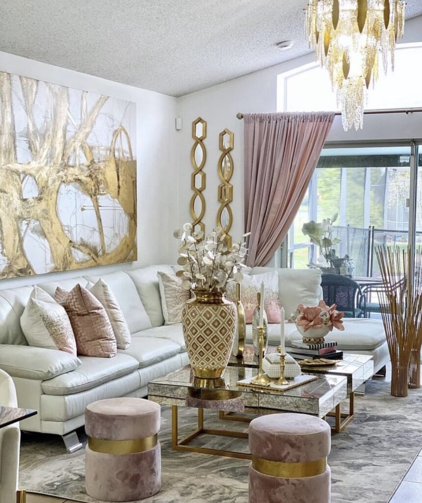 A luxury living room.