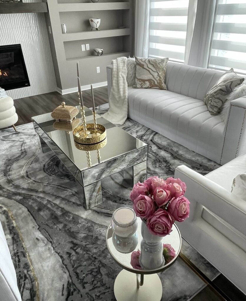 A luxury living room.