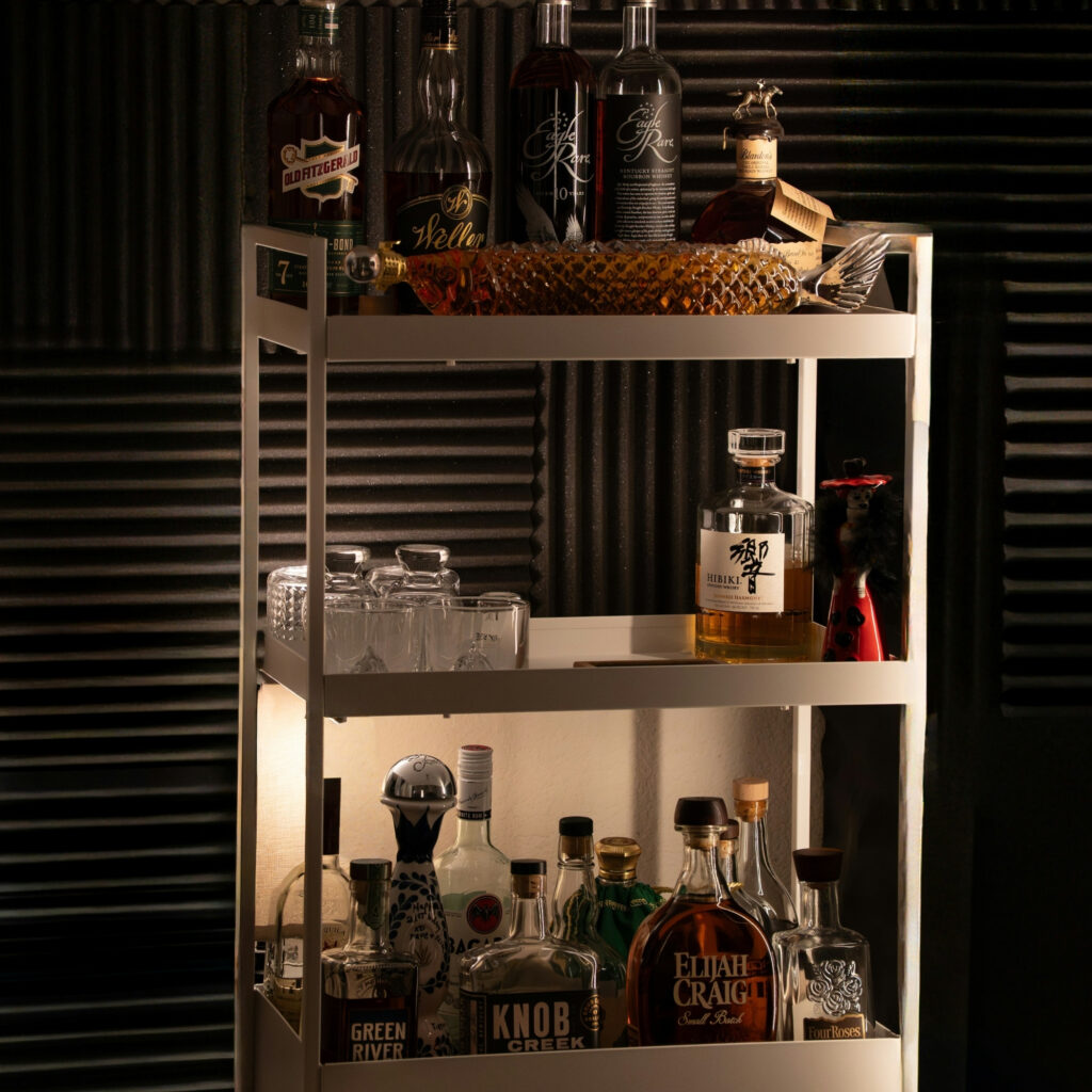 A bar cart.