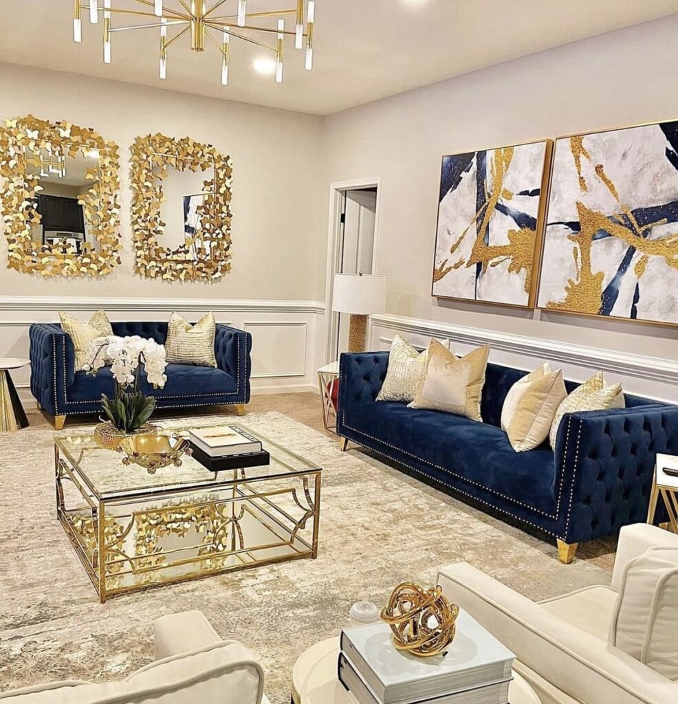 A luxury living room.