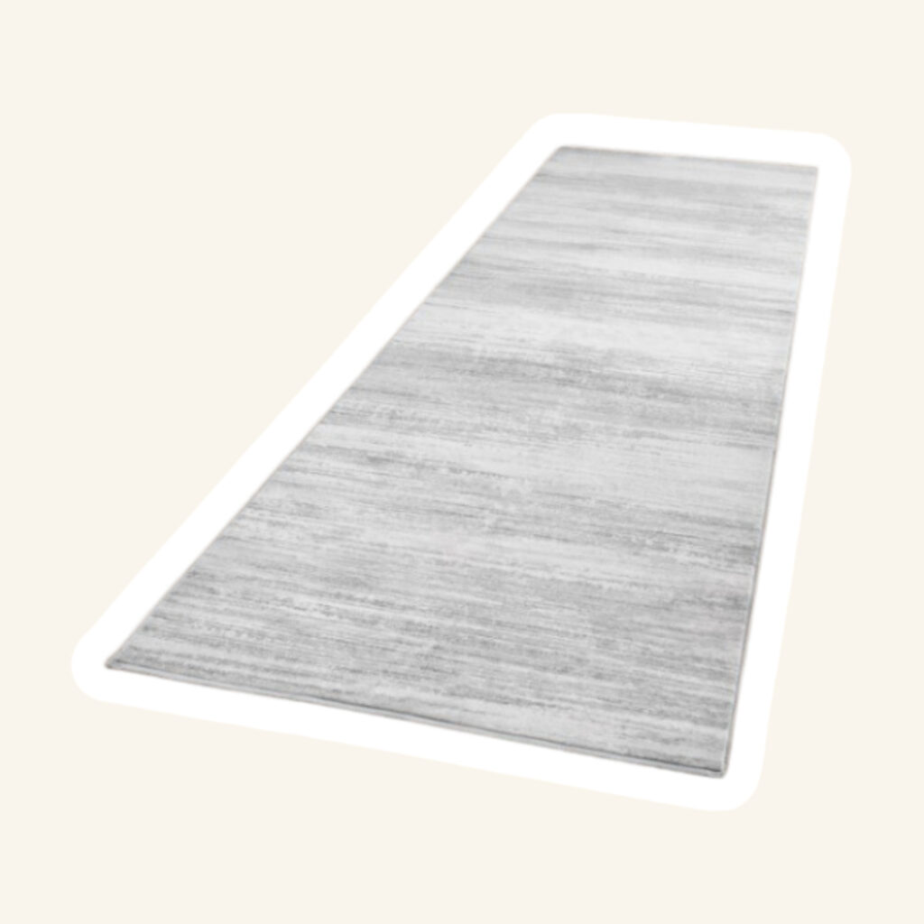 A modern kitchen rug.