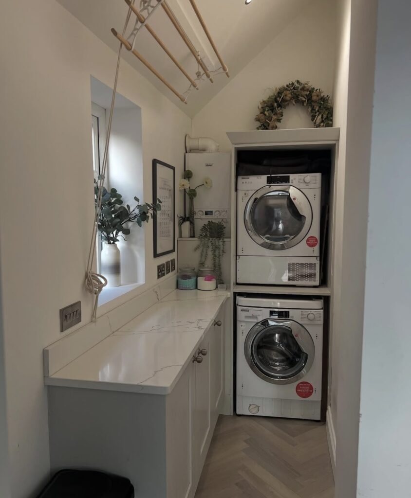 A laundry room.