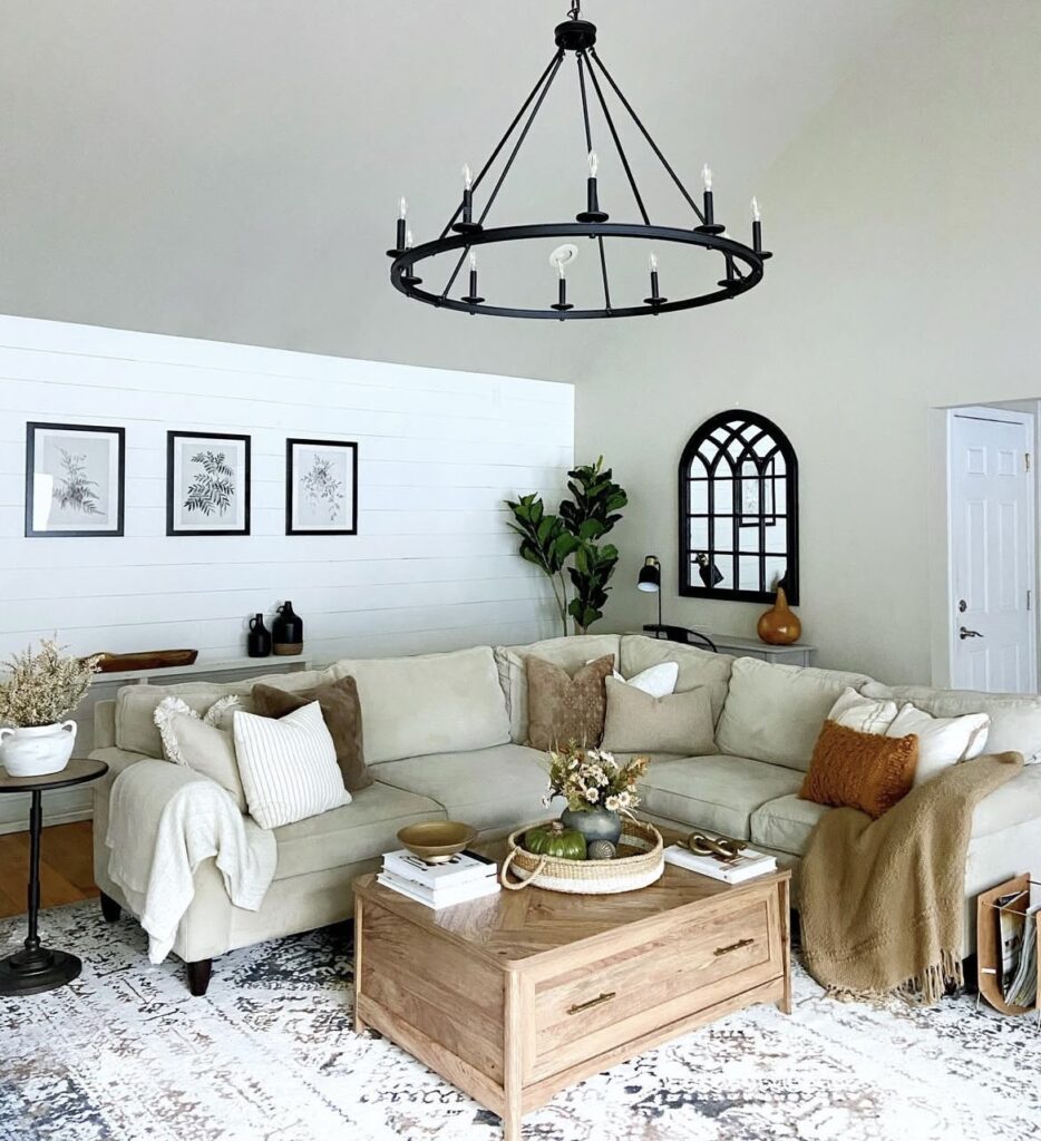 A rectangle coffee table decor.