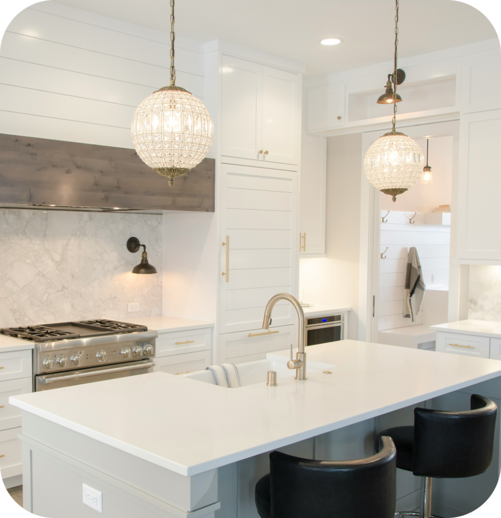 A kitchen light fixture.