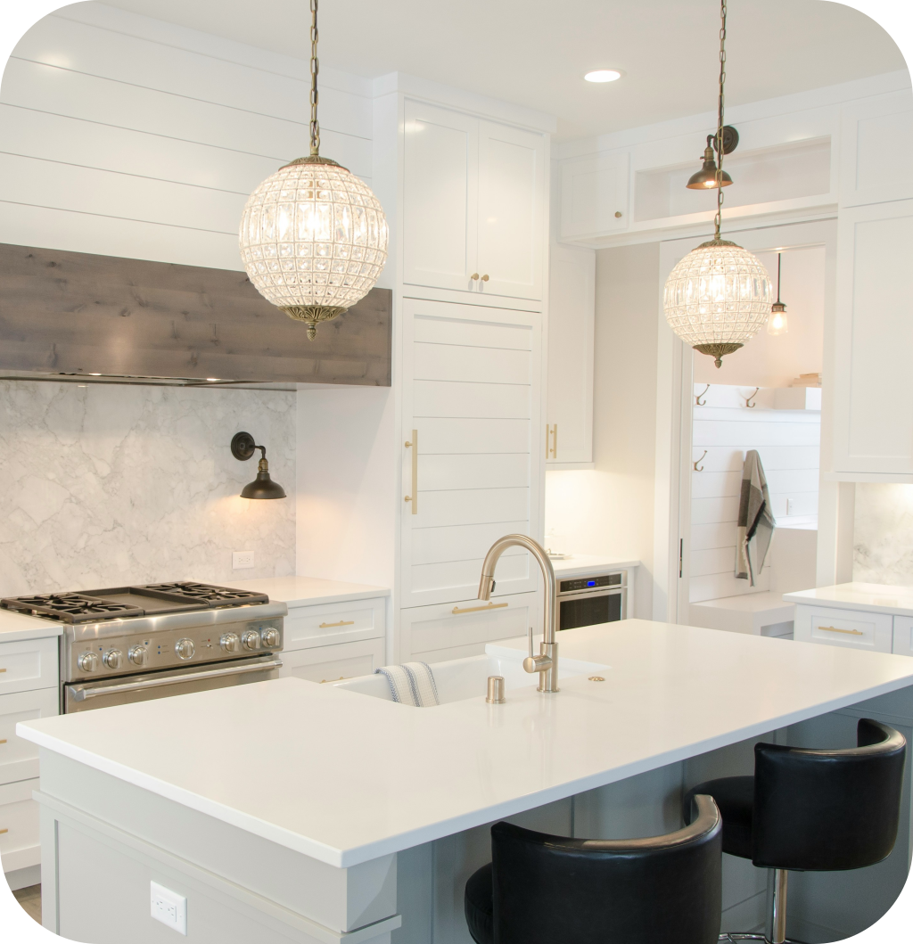 A kitchen light fixture.