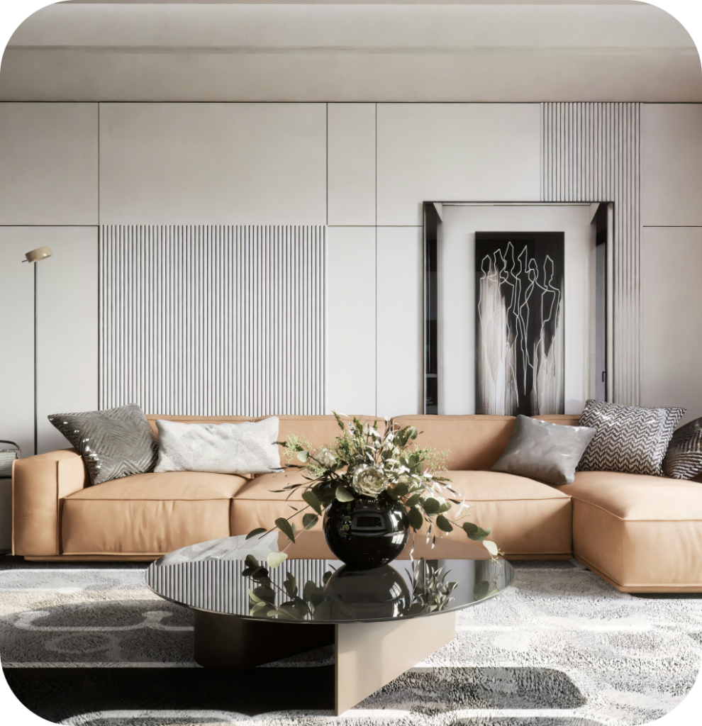 A luxury living room.