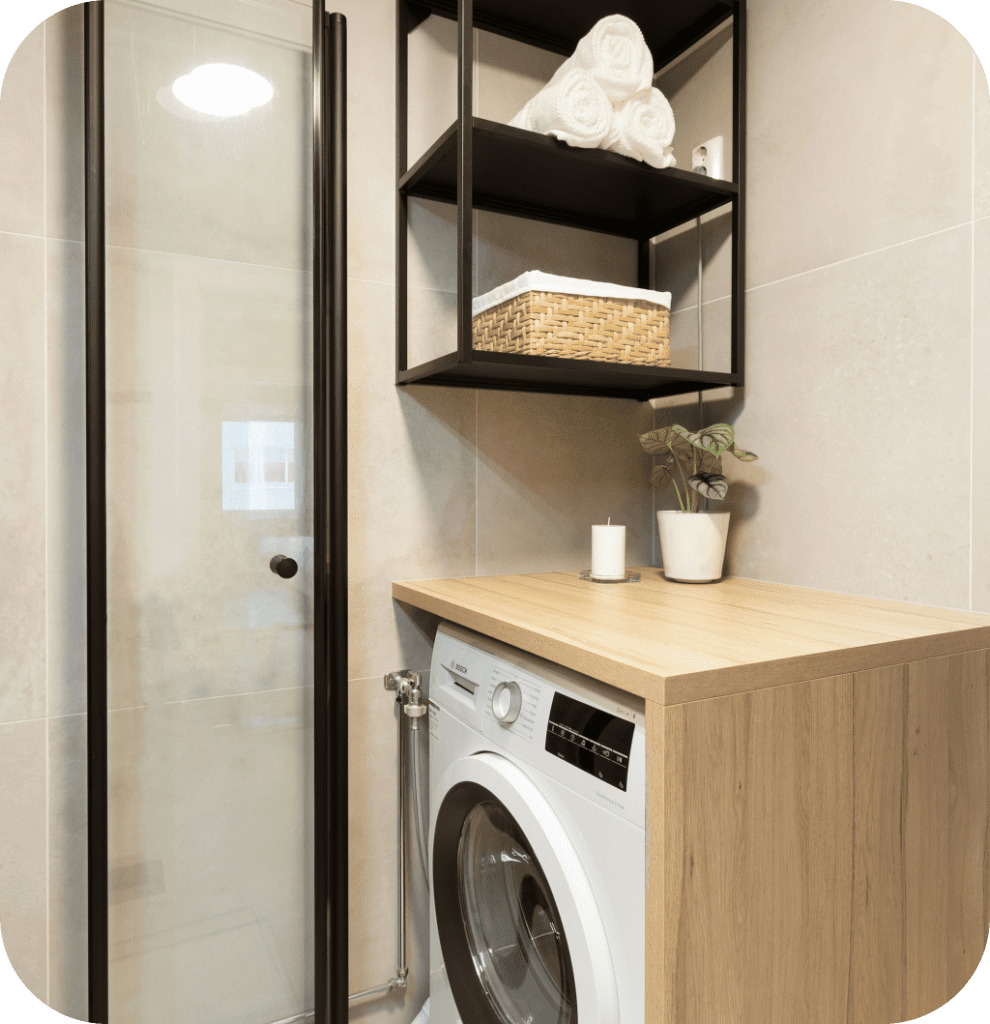 A modern laundry room.