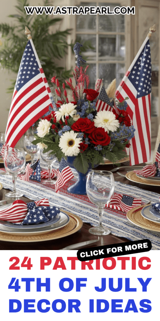 Pinterest Pin for 4th of July decor ideas.