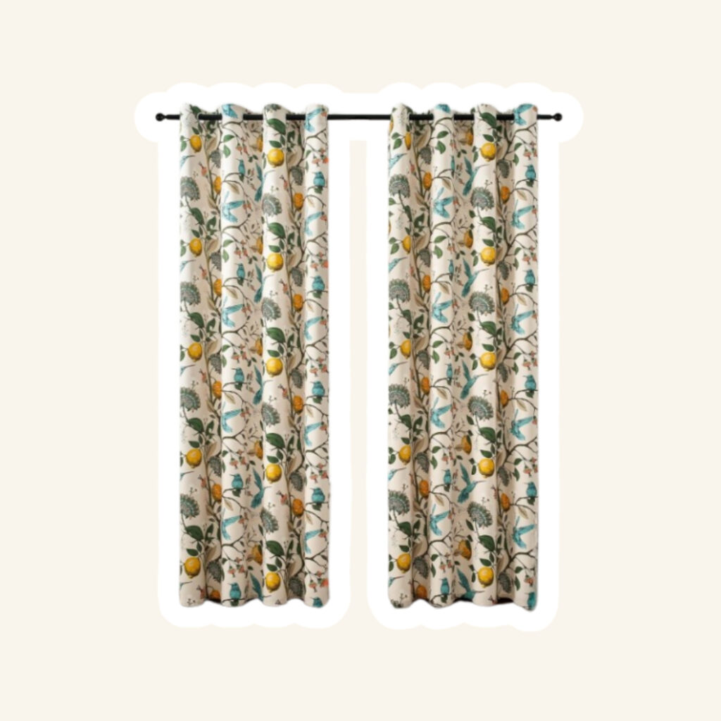 Living room curtains.