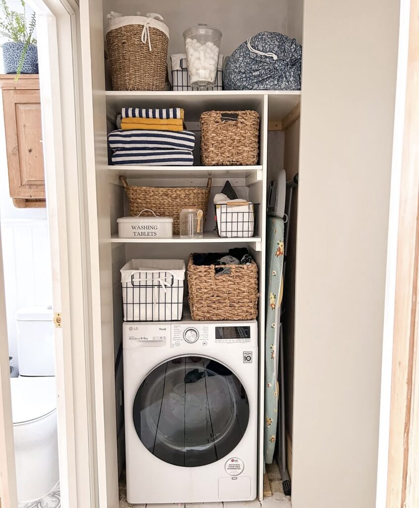 A laundry room.