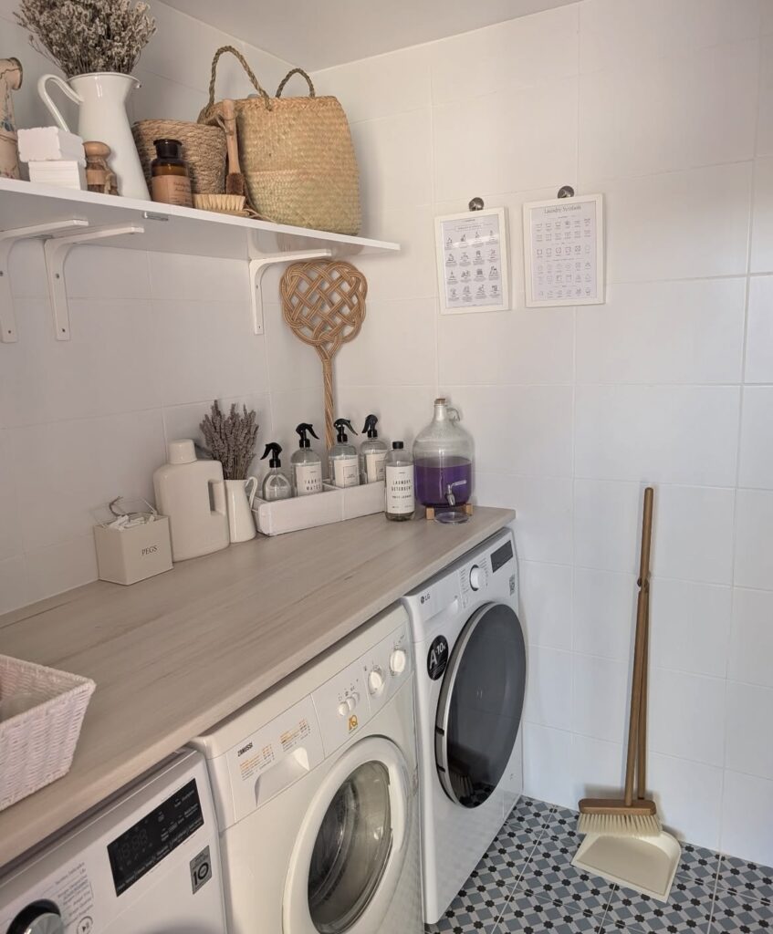 A laundry room.