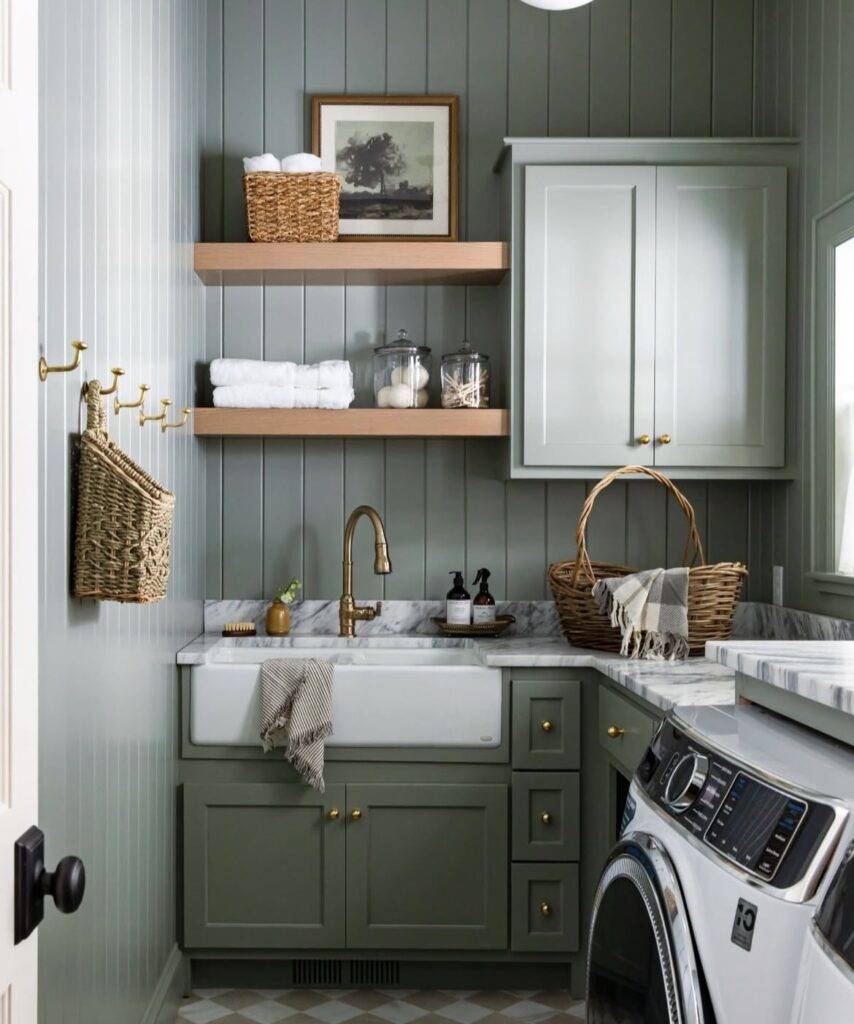 A laundry room.