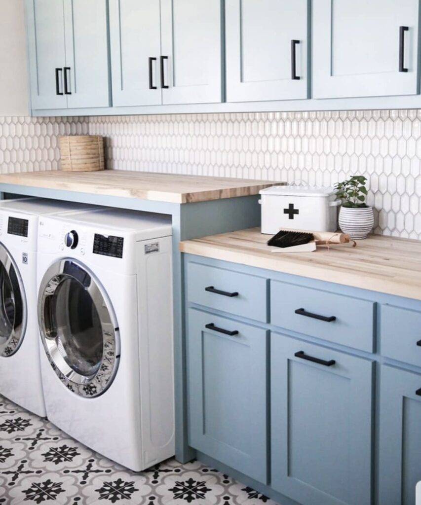 A laundry room.