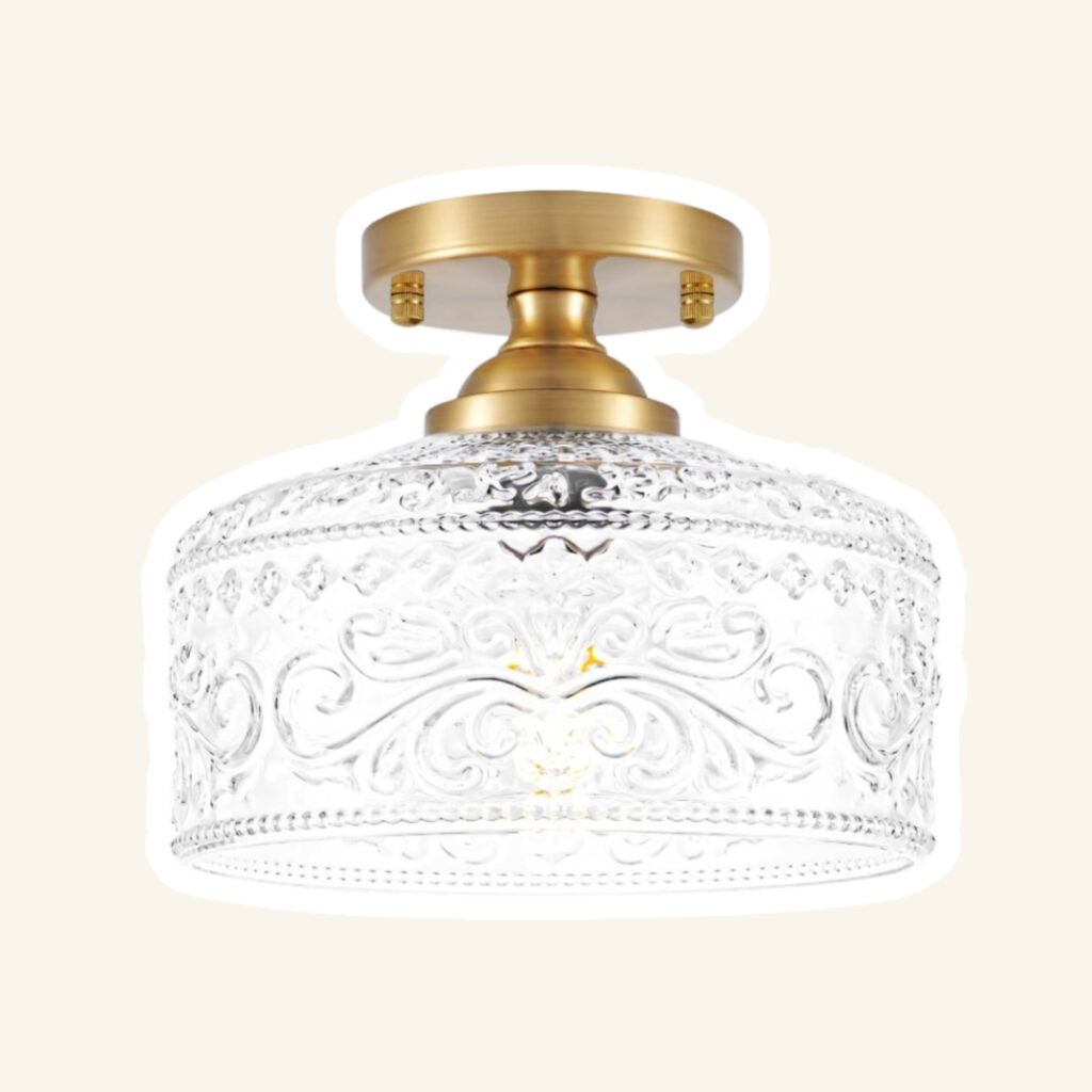 A bedroom light fixture.