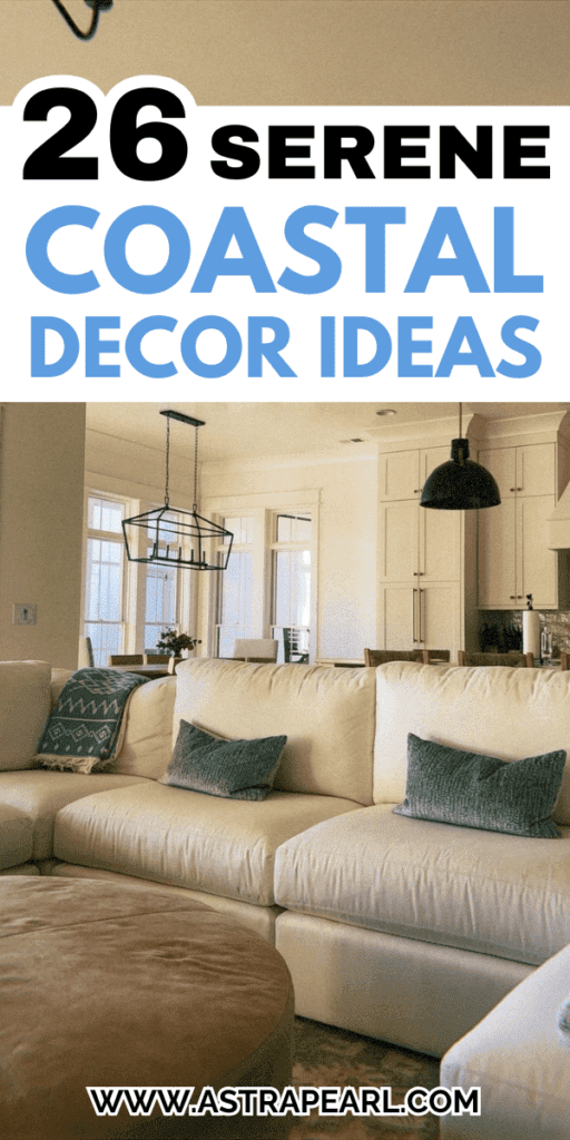 Pinterest Pin for coastal decor ideas.