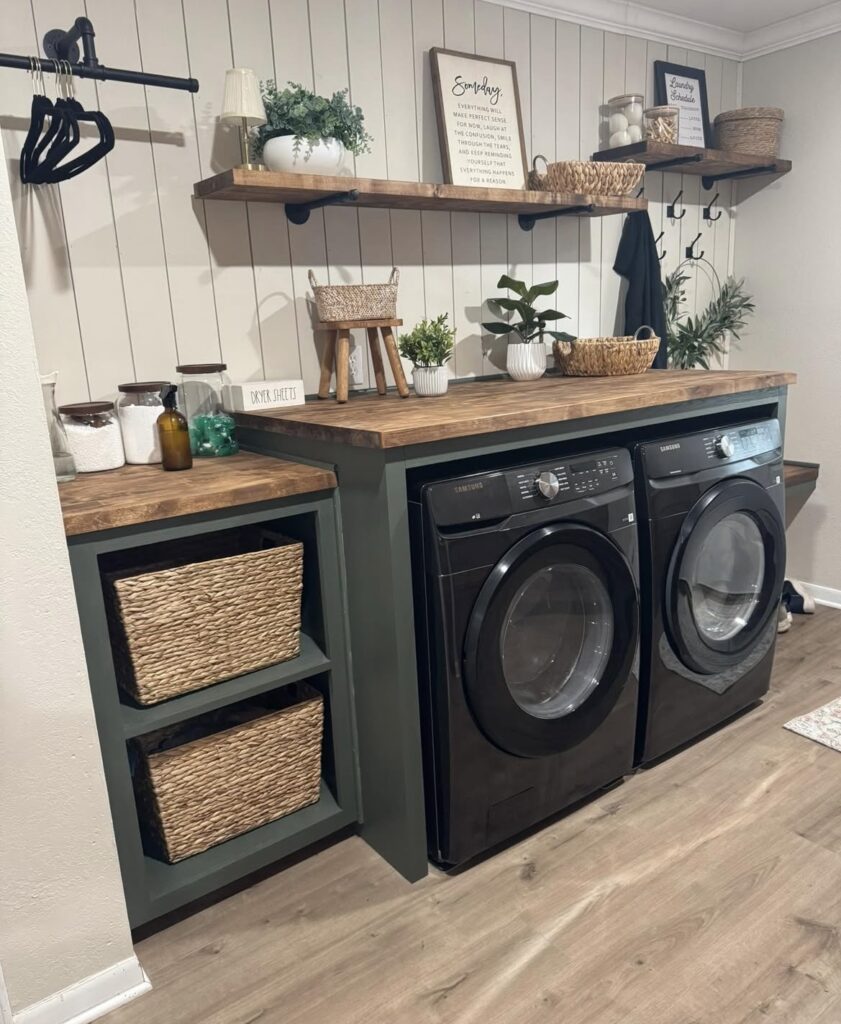 A laundry room.