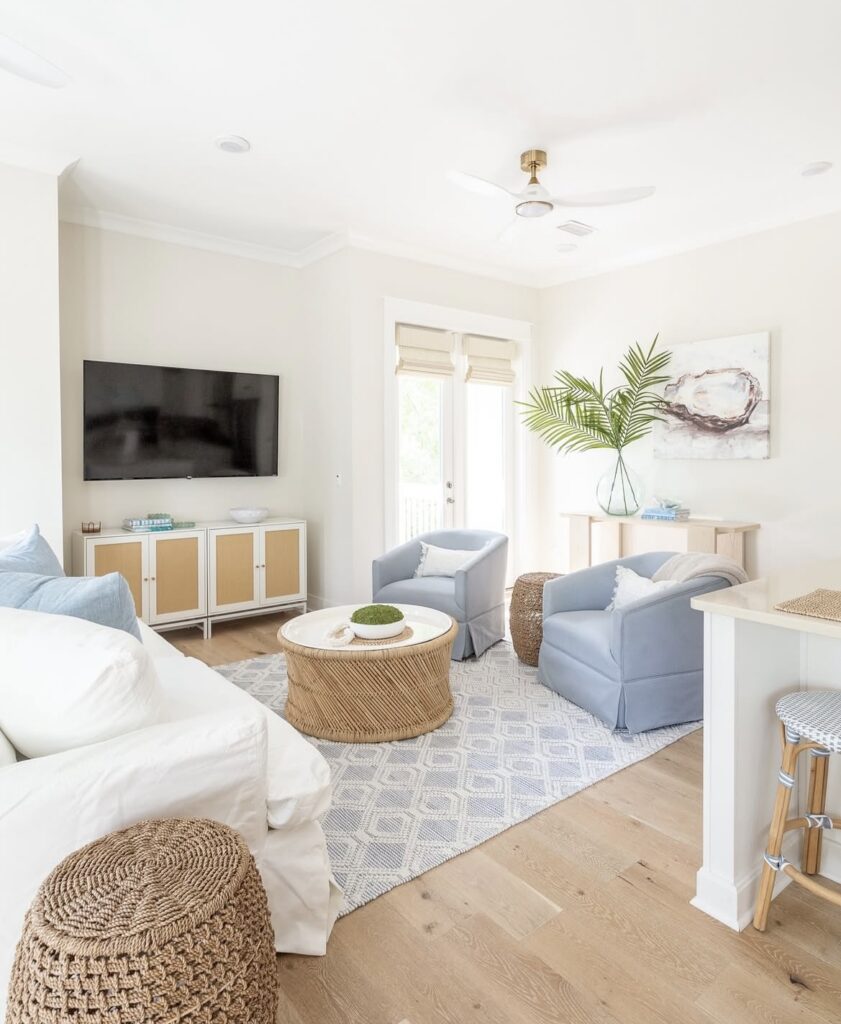 A coastal living room.