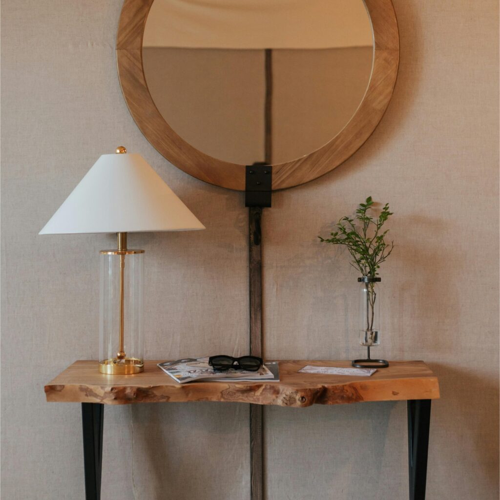 A console table.