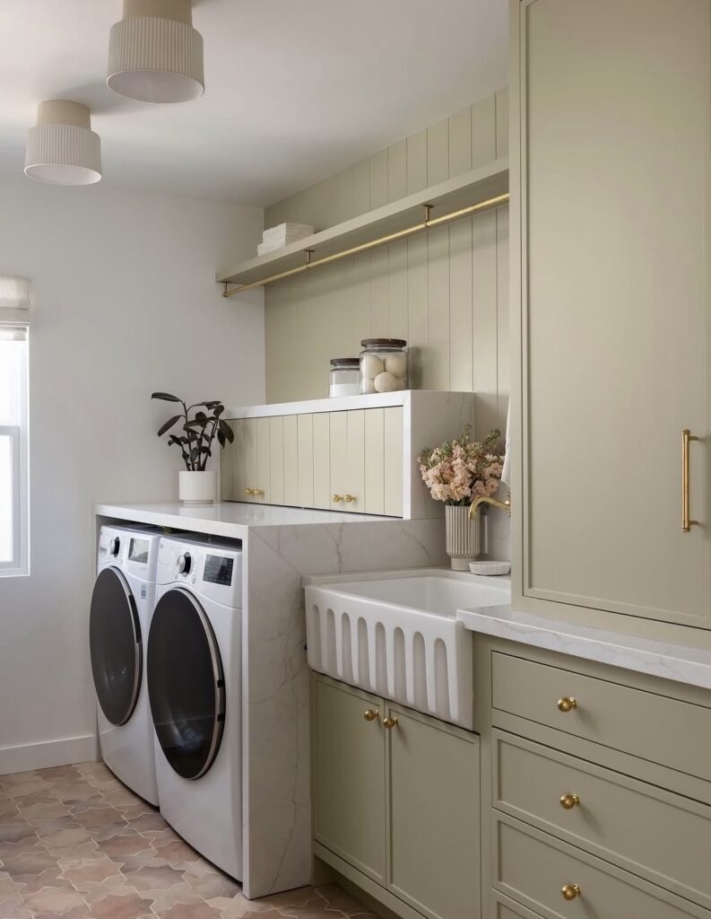 A laundry room.