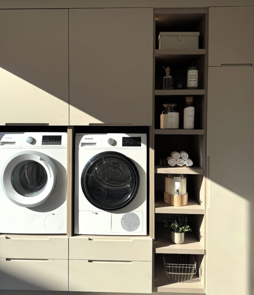 A laundry room.